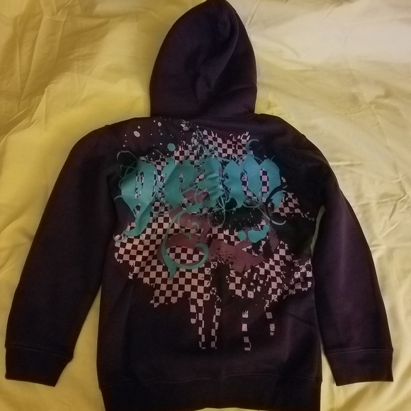 Boys Purple Graphic Design Large 6 Sweater, Shirt, Pants Set Large 6 (Like New) - Picture 2 of 16